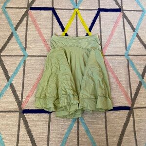 pistachio green midi skirt
